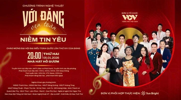 VOV to host art program celebrating 14th National Party Congress - ảnh 1