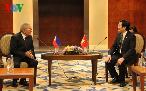 President Sang receives Philippines House Speaker - ảnh 1