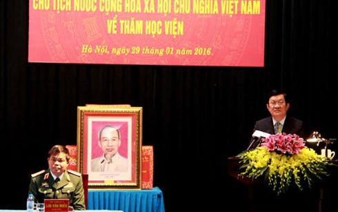 President visits Logistics Academy - ảnh 1