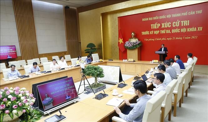 Premierminister Pham Minh Chinh trifft Wähler in Can Tho - ảnh 1