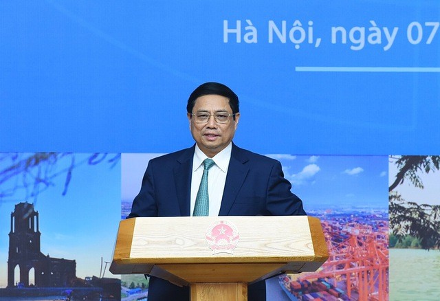 Premierminister Pham Minh Chinh leitet die Konferenz über die Planung im Delta des Roten Flusses - ảnh 1