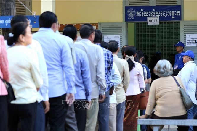 ຜູ້ມີສິດເລືອກຕັ້ງ ກຳປູເຈຍ ກ່ວາ 99% ໄປເລືອກຕັ້ງສະພານະຄອນຫລວງ, ແຂວງ, ນະຄອນ, ເມືອງຊຸດທີ 3 - ảnh 1