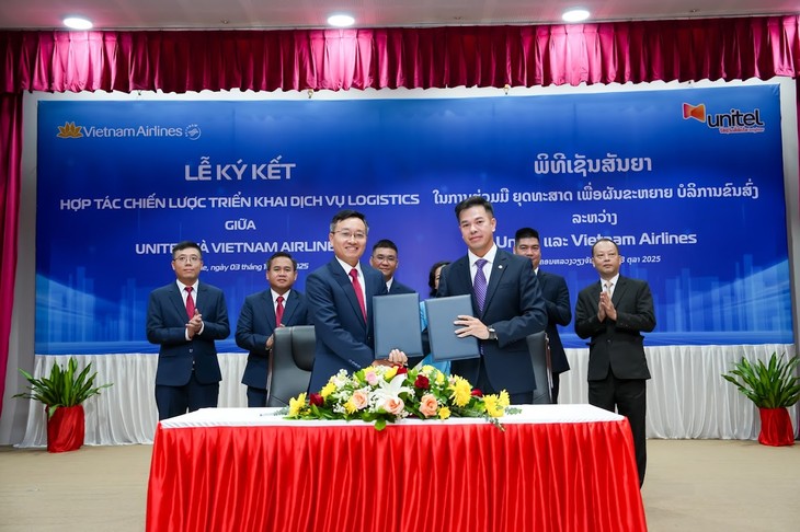 ບໍລິສັດໃຫຍ່ການບິນ ຫວຽດນາມ ແລະ ບໍລິສັດໂທລະຄົມມະນາຄົມ Star Telecom (Unitel) ຮ່ວມມືດ້ານການບໍລິການ logistics ຢູ່ ລາວ - ảnh 2