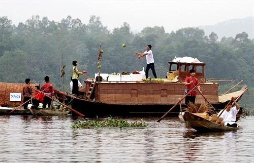 Mercado flotante de Cochinchina en el seno de la capital - ảnh 1