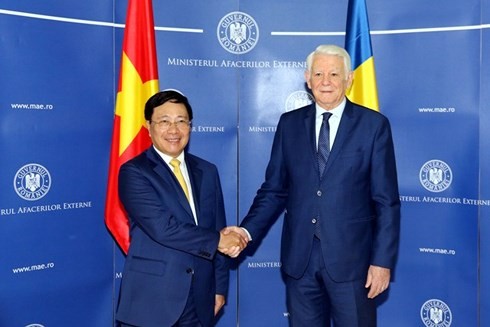 Pham Binh Minh en visite en Roumanie - ảnh 2