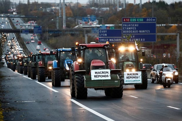 Manifestations: près de 1.000 tracteurs ont perturbé la circulation à Paris et en Ile-de-France - ảnh 1