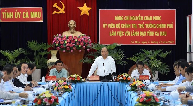 Nguyên Xuân Phuc rencontre des dirigeants de Cà Mau - ảnh 1