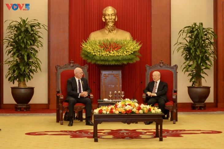 David Hurley rencontre Nguyên Phu Trong - ảnh 1