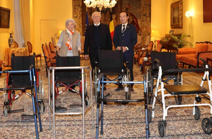 Solidarité belge envers les victimes de l’agent orange: remise de dons à l’ambassade du Vietnam - ảnh 1