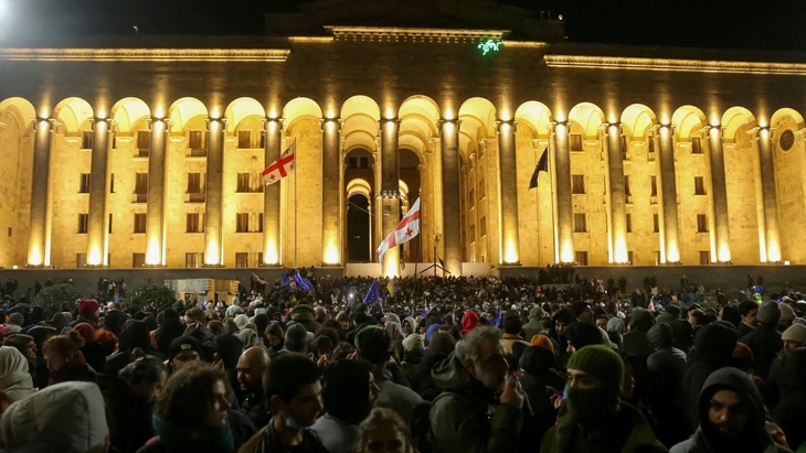 Géorgie: manifestations massives contre le report de l’adhésion à l’Union européenne - ảnh 1