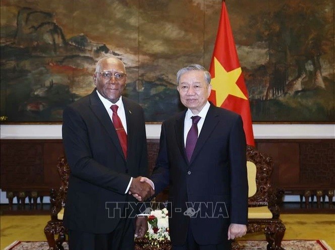 Le secrétaire général Tô Lâm s'entretient avec le vice-président cubain Salvador Valdés Mesa - ảnh 1
