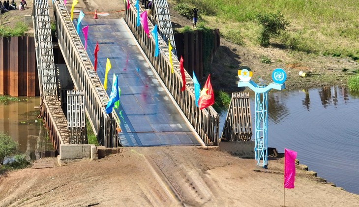 Les ingénieurs militaires vietnamiens redonnent vie au pont vital de Banton au Soudan du Sud - ảnh 2