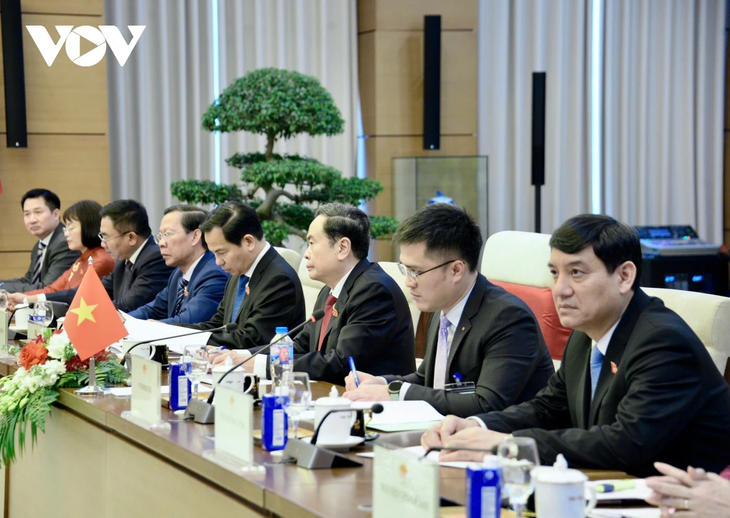 Chủ tịch Quốc hội chủ trì lễ đón và hội đàm với Chủ tịch Hạ viện Jordan - ảnh 8