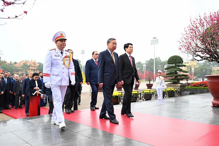 Lãnh đạo Đảng, Nhà nước vào Lăng viếng Chủ tịch Hồ Chí Minh nhân dịp Tết Bính Ngọ - ảnh 5