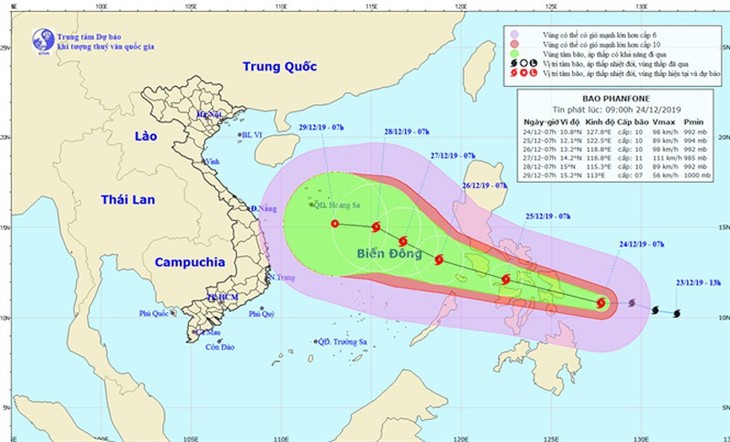 Ứng phó bão Phanfone chuẩn bị vào Biển Đông - ảnh 1