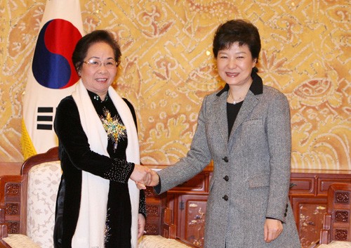 Wapres Vietnam beraudiensi kepada Presiden baru Republik Korea Park Geun-hye - ảnh 1