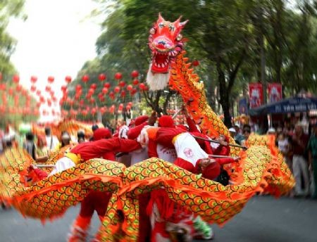 Tarian Barongsai, singa dan naga di Vietnam - ảnh 2