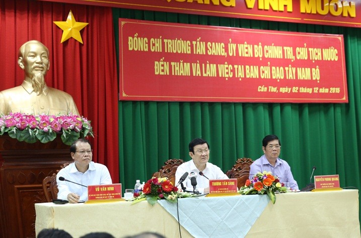 Президент СРВ провел рабочую встречу с комитетом по делам юго-западного региона страны - ảnh 1