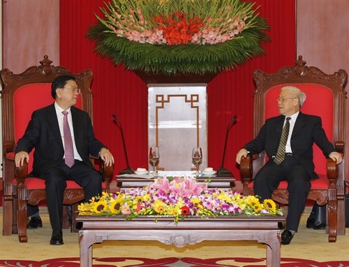 Nguyen Phu Trong reçoit Zhang Dejiang - ảnh 1