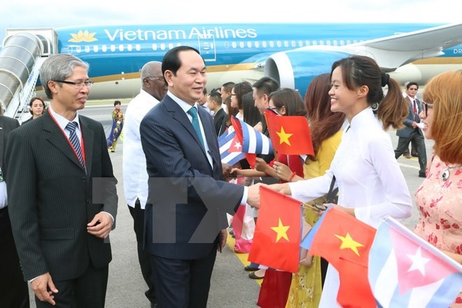 Tran Dai Quang répond aux questions des journalistes sur sa visite à Cuba - ảnh 1