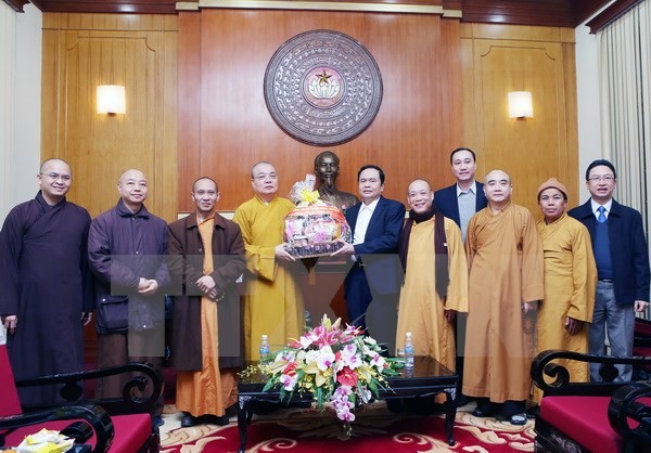 Voeux du Tet de l'Eglise bouddhique au Front de la patrie du Vietnam  - ảnh 1