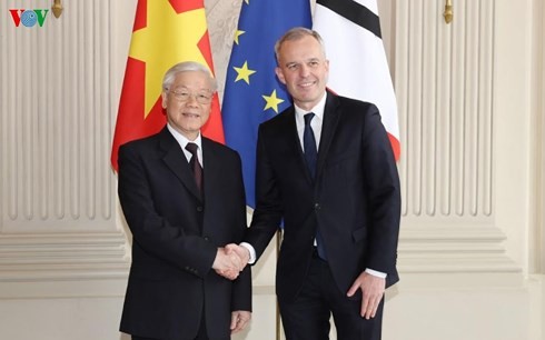 Entrevue entre le SG du PCV Nguyên Phu Trong et le président de l'AN François de Rugy - ảnh 1