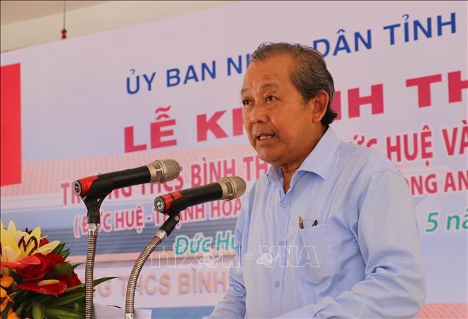 Truong Hoa Binh à l’inauguration du collège Binh Thành (Long An) - ảnh 1