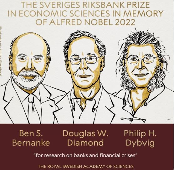 Le prix Nobel d’économie 2022 pour Ben Bernanke, ex-président de la Fed, Douglas Diamond et Philip Dybvig - ảnh 1