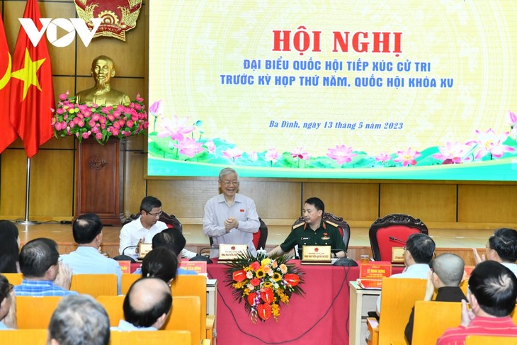 Nguyên Phu Trong rencontre des électeurs de Hanoi - ảnh 1