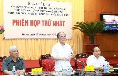 Ban chỉ đạo xây dựng Đề án lấy phiếu tín nhiệm họp phiên thứ nhất - ảnh 1