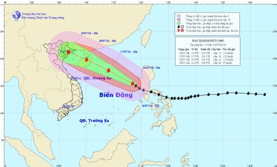 Bão số 2 (Ramasun) cách Hoàng Sa khoảng 710km về phía Đông Đông Nam - ảnh 1