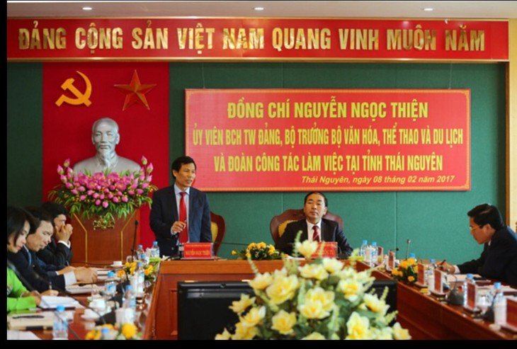 Bộ trưởng Bộ Văn hóa, Thể thao và Du lịch Nguyễn Ngọc Thiện thăm và làm việc tại tỉnh Thái Nguyên - ảnh 1