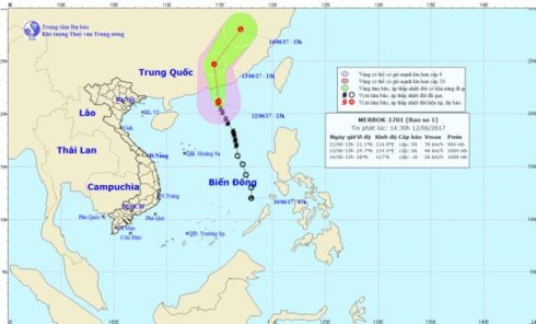 Bão số 1 gây gió giật mạnh trên quần đảo Trường Sa - ảnh 1