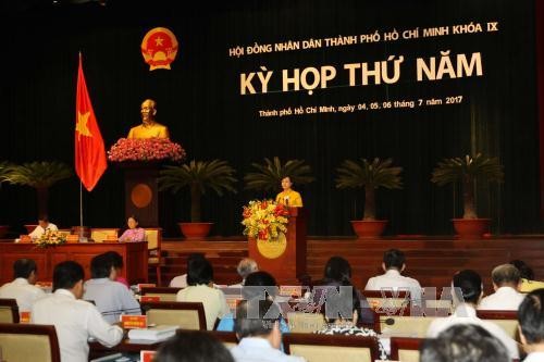 Khai mạc kỳ họp thứ 5 Hội đồng nhân dân Thành phố Hồ Chí Minh khóa IX - ảnh 1