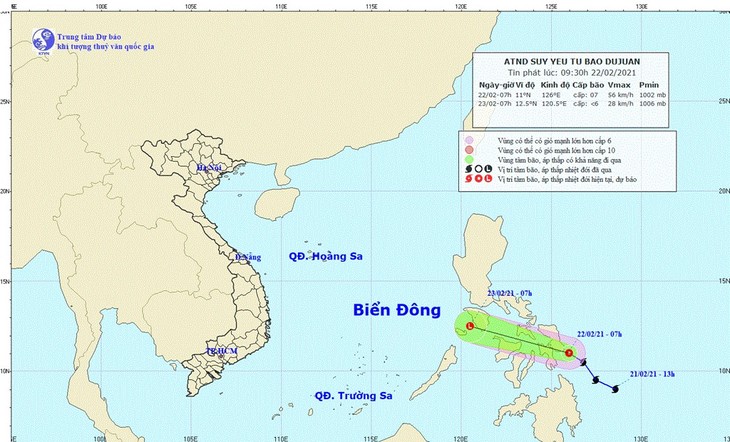 Bão Dujuan suy yếu thành áp thấp nhiệt đới, không ảnh hưởng tới Việt Nam - ảnh 1