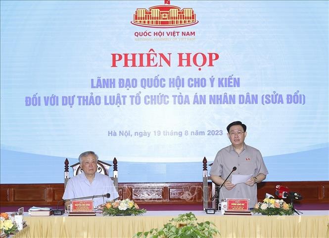 Chủ tịch Quốc hội: Dự thảo Luật tổ chức Tòa án Nhân dân (sửa đổi) phải đảm bảo tính hợp hiến - ảnh 1