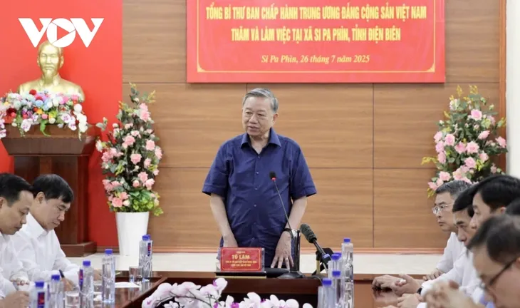 Tổng Bí thư Tô Lâm làm việc với chính quyền xã vùng biên giới tỉnh Điện Biên - ảnh 3