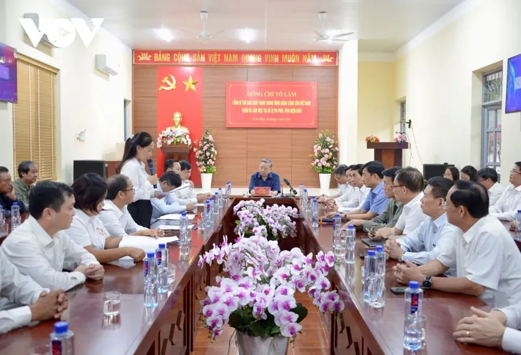 Tổng Bí thư Tô Lâm làm việc với chính quyền xã vùng biên giới tỉnh Điện Biên - ảnh 1