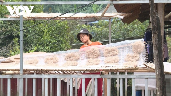 Bản người Nùng giữ nghề làm miến dong tráng tay truyền thống - ảnh 1