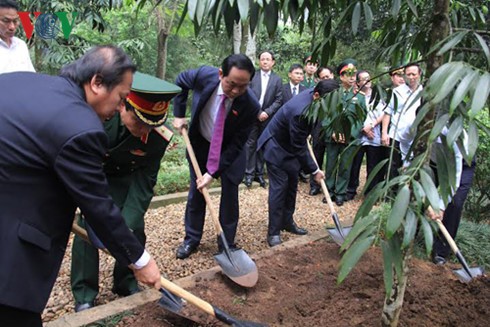 ประธานประเทศ เจิ่นด่ายกวางจุดธูปสักการะเพื่อรำลึกถึงประธานโฮจิมินห์	   - ảnh 2