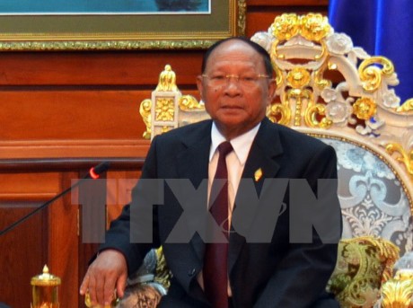 ประธานรัฐสภากัมพูชาให้การต้อนรับคณะผู้แทนแนวร่วมปิตุภูมิเวียดนามสาขานครโฮจิมินห์ - ảnh 1