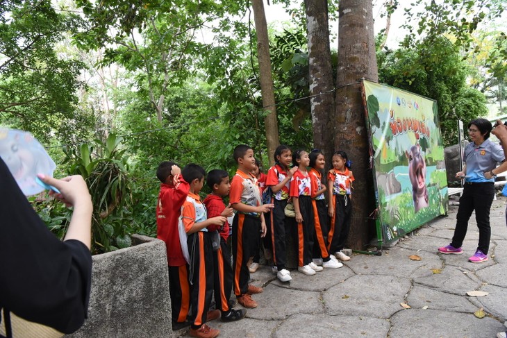 หมูเด้ง ซูเปอร์สตาร์และบทบาทต่อการท่องเที่ยวและการอนุรักษ์ฮิปโปแคระ - ảnh 12